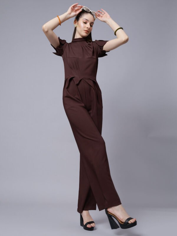 Chocolate Brown Long Jumpsuit ( LN0046 ) - Image 4