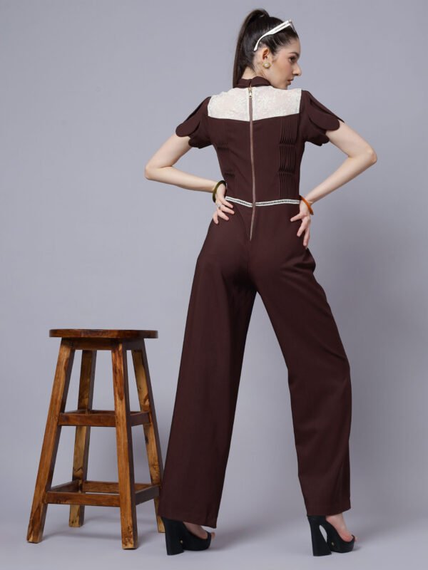 Chocolate Brown Long Jumpsuit ( LN0046 ) - Image 3