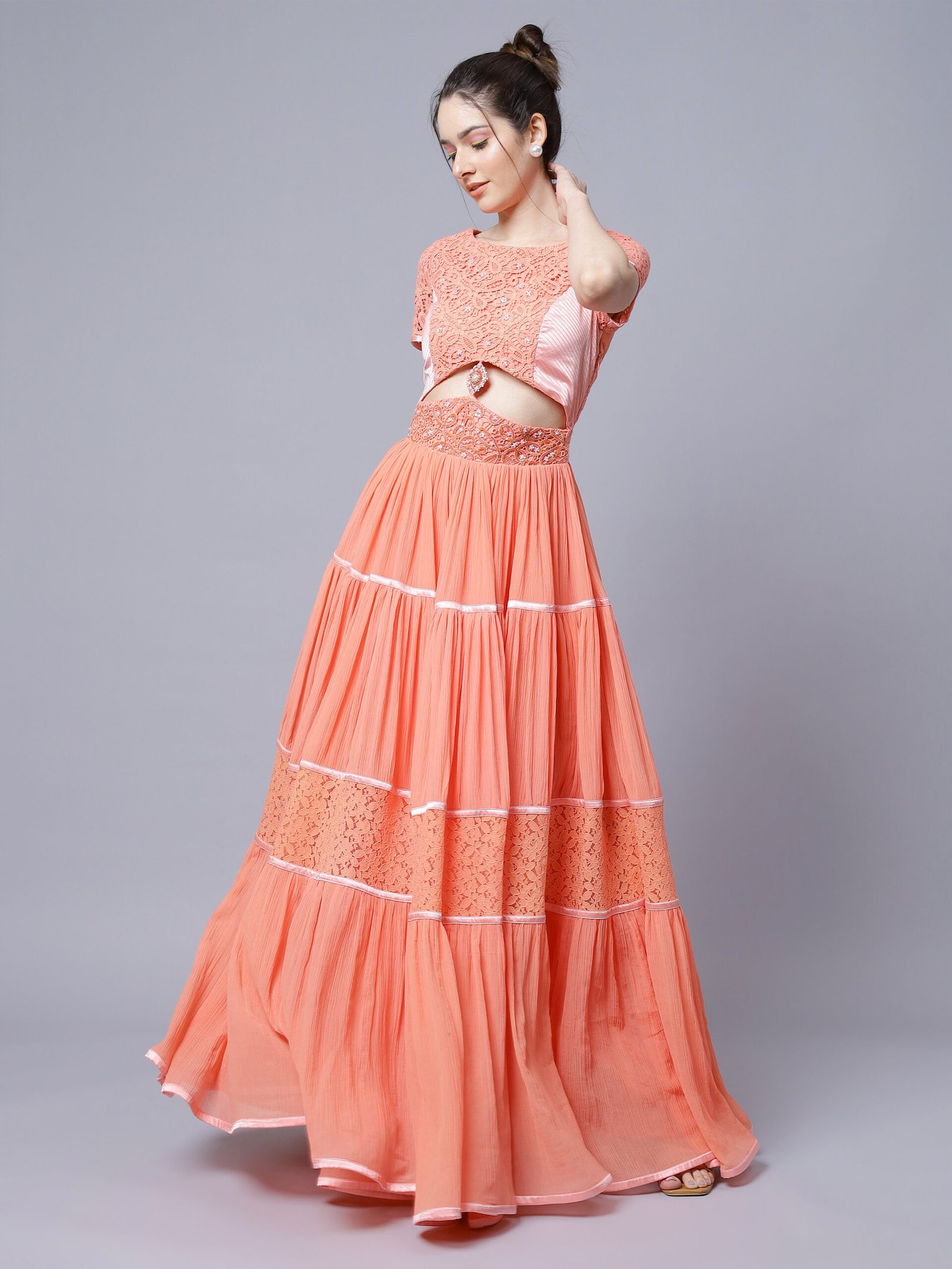 Coral Long Gown (LN0062)