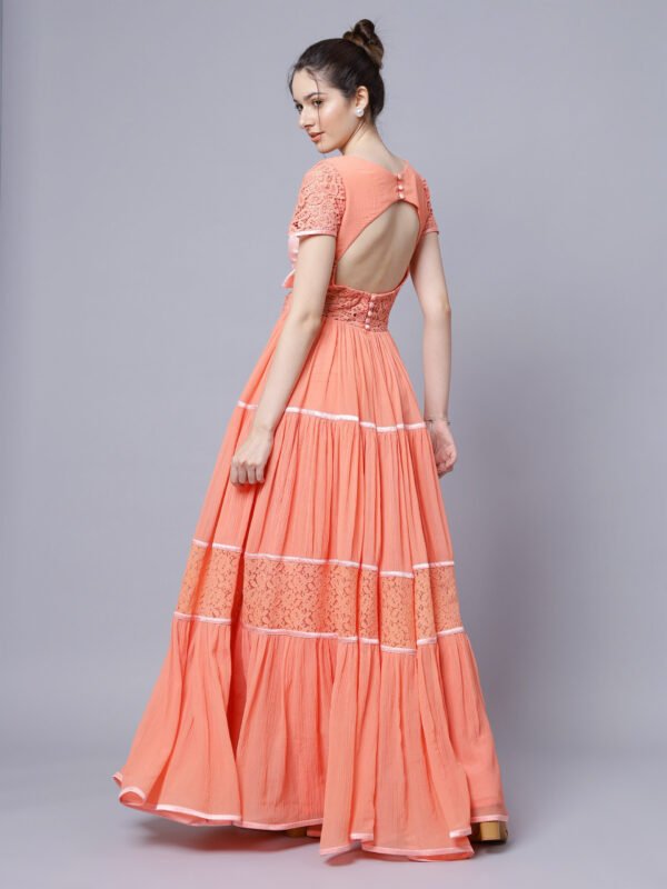 Coral Long Gown (LN0062) - Image 4